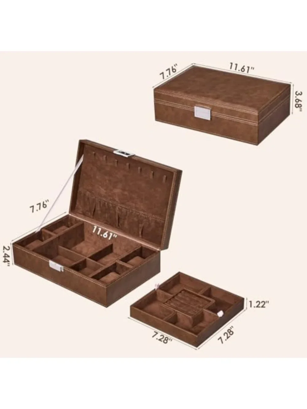 Stylish Jewelry Organizer Box for Men & Women - Perfect Gift & Storage Solution